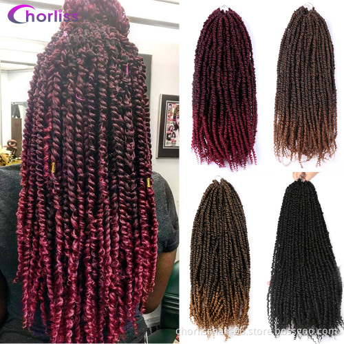 Wholesale price 24''Passion Twist Crochet Braiding Hair Pre Passion AfroTwist Braiding Hair For Synthetic For Black Woman